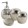 Light Luxury Electroplated Ceramic Wash Set Creative Soap Dispenser Mouthwash Cup Soap Dish Set Home Bathroom Accessories Set