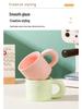 High-Value Ceramic Macaron Coffee Mug - Large Capacity Cup, Perfect Holiday Gift for Couples