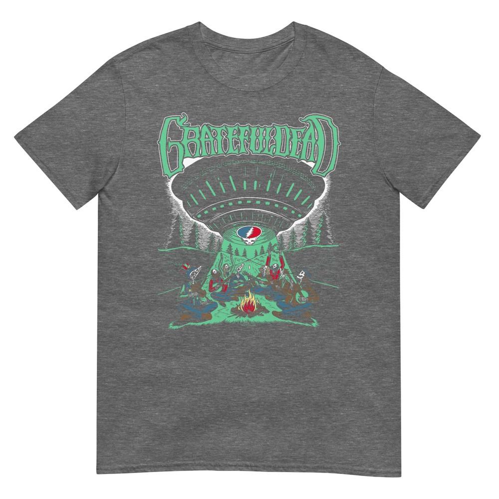 Grateful Dead Skeletons And Aliens Camping Band Tshirt