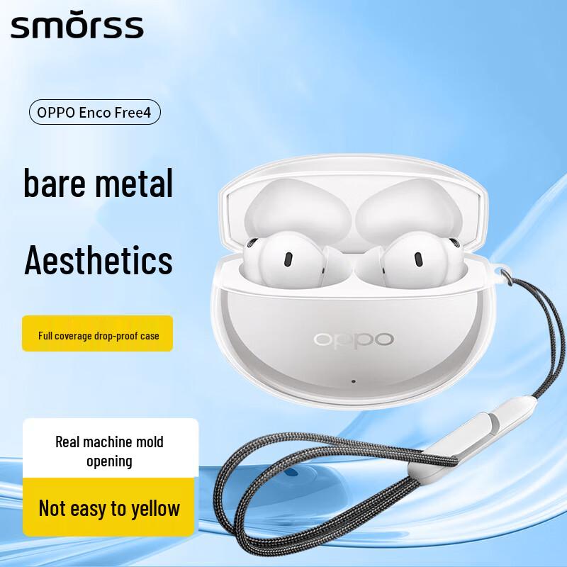 Smorss Transparent Protective Case for OPPO Enco Free4 Wireless Earbuds For Enco Free4