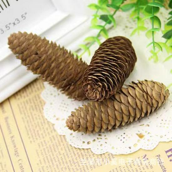 Handmade Wild Pine Cone Christmas Tree Decorative Branches with Dried Flowers