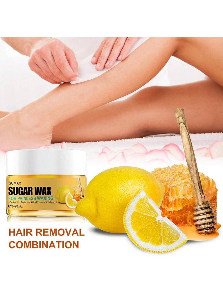 1PC Honey Lemon Hair Removal Wax, Gentle Hair Removal Cream, Smooth Skin, Long-Lasting Effect, Simpl