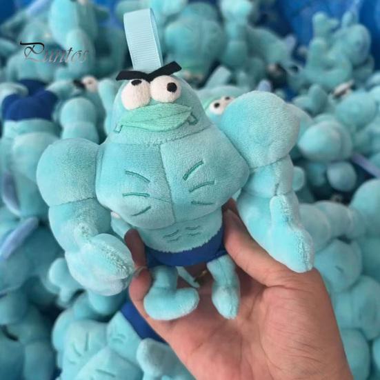Decorative Hang Tag for Keys Funny Buff Muscle Fish Plush Keychain, Cartoon Stuffed Shape Gift Pendant, Novelty Soft Bag Charm Key Ring, Creative