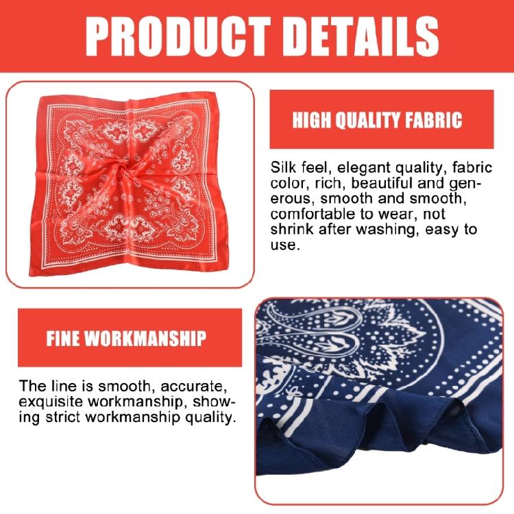 Digital Flower Print Headscarf Bandanas Hiphop Head Scarf Music Festival Headwrap Cycling Dancing Scarf Handkerchief