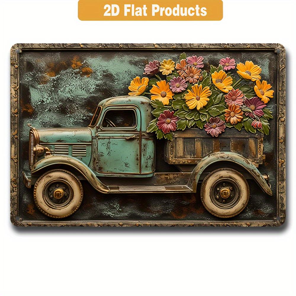 FJ Vintage Metal Tin Signs 2D Flat Printing  Posters  Room Wall Home Farmhouse Decor Room Decoration