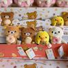 Rilakkuma Easy Bear Ring Donut Plush Doll Cute 8cm Korilakkuma Holding Doughnut Dessert Plush Toys Ornament Little Bear Mascot
