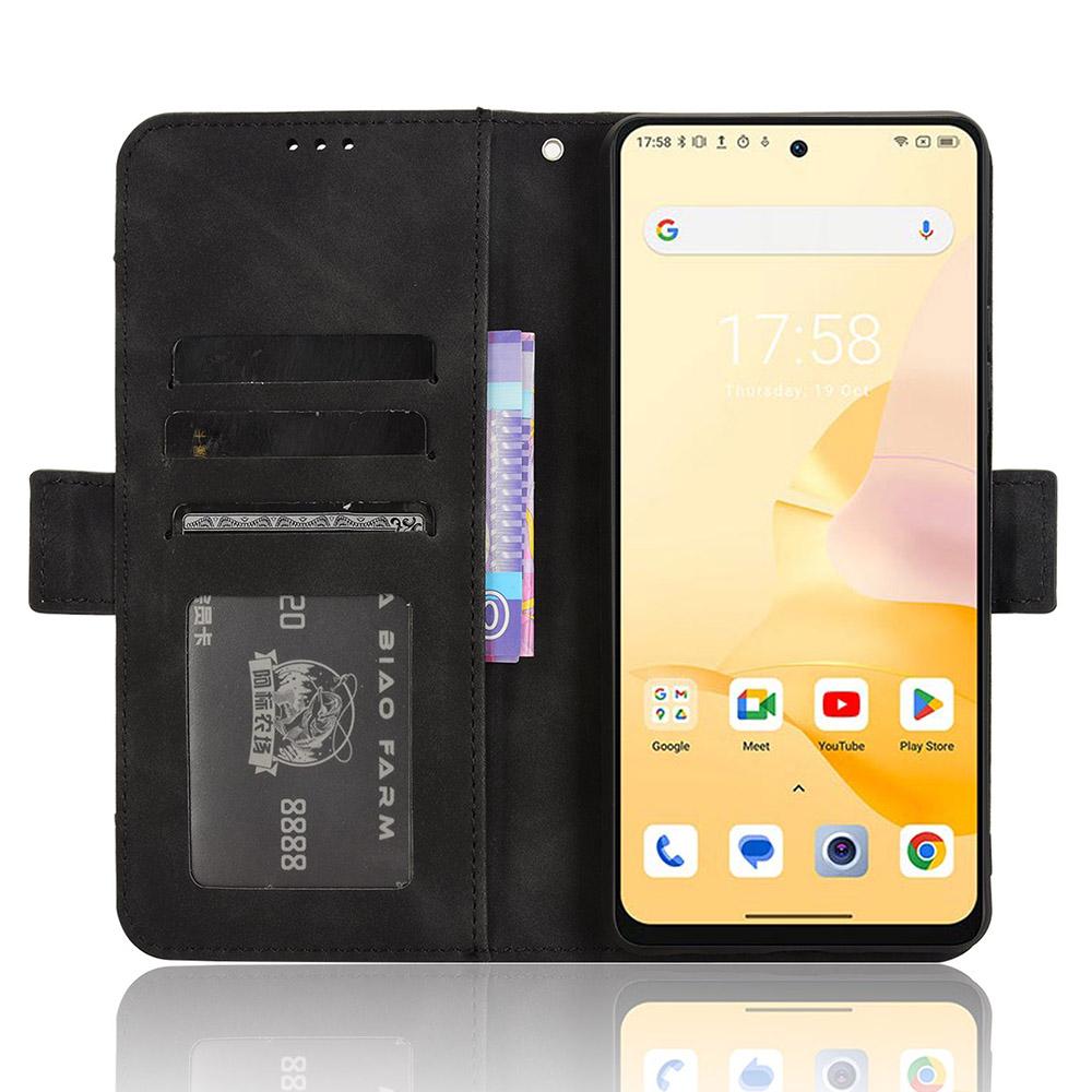 For Blackview Shark 8/Oscal Tiger 12 Case Leather Phone Cover Multiple Card Slots Stand