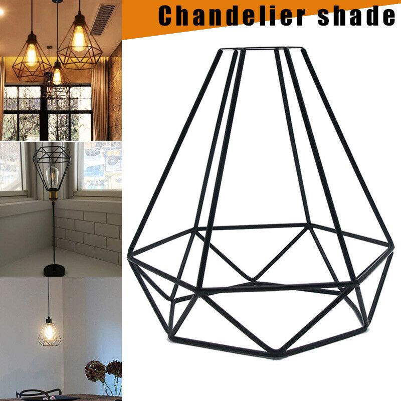 Iron Hanging Lamps For Ceiling Lights Shade Chandelier Pendant Dinning Home Decor Retro Parlor Edison Metal Wire Cage Modern