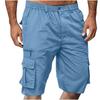 Men's Cargo Short Straight Multi-Pockets Wear-Resisting  Loose Sports Shorts Casual Outdoor Hiking Solid Color Sportswear
