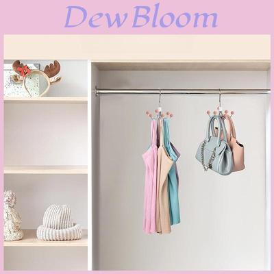 Multifunction Metal Clothes Hanger With Rotatable Hooks For Bedroom Closet Storage