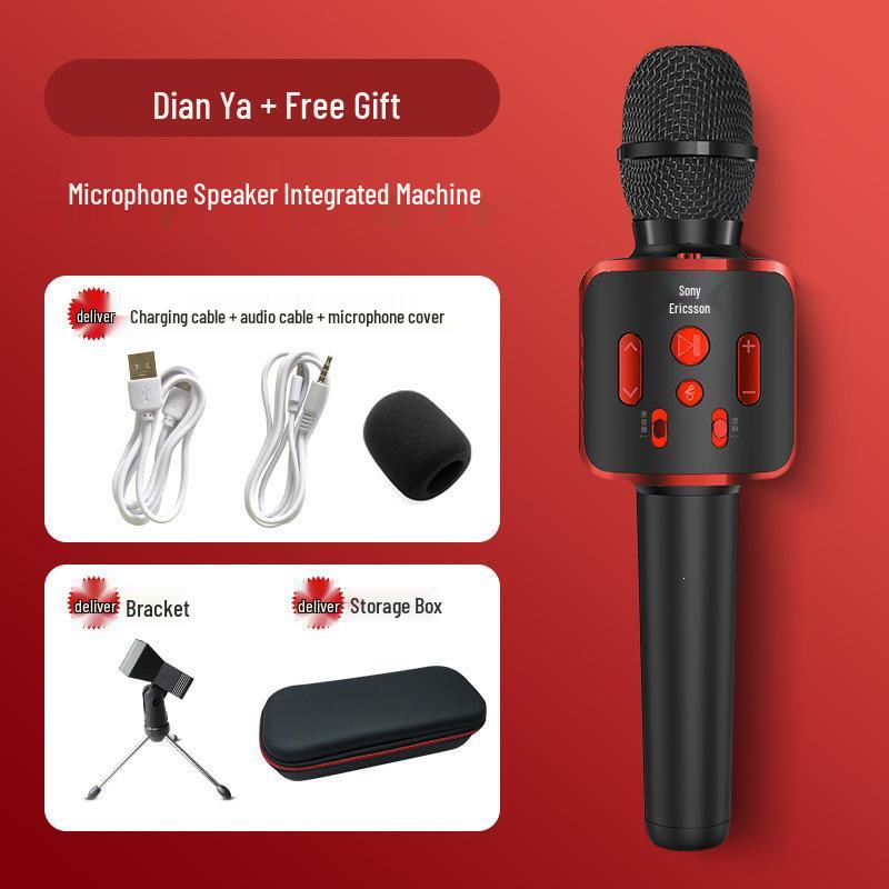 Wireless Bluetooth Microphone & Speaker for Mobile - Sing K Songs At Home for Kids & Adults