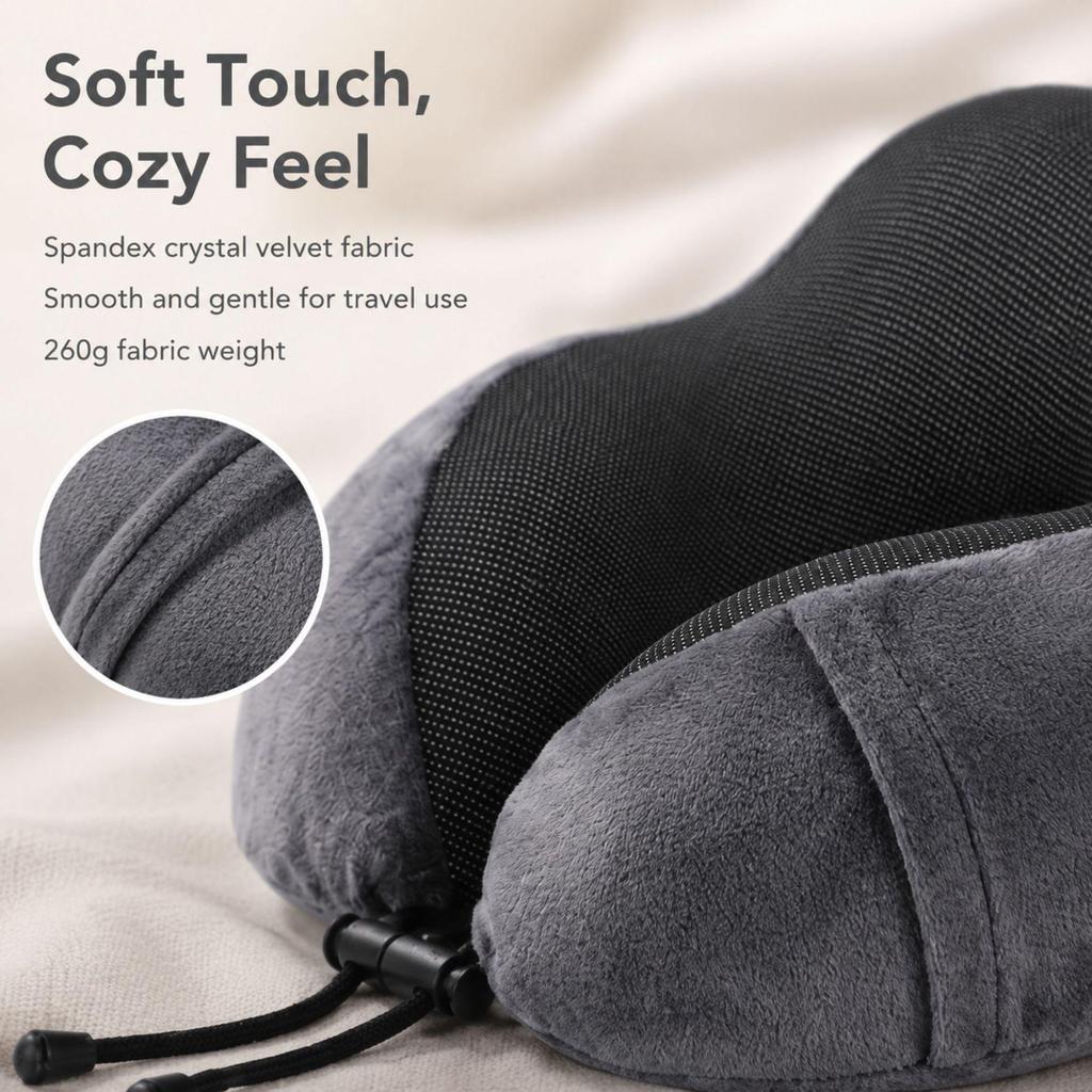 Slow Rebound Memory Foam U-Shape Neck Pillow for Travel