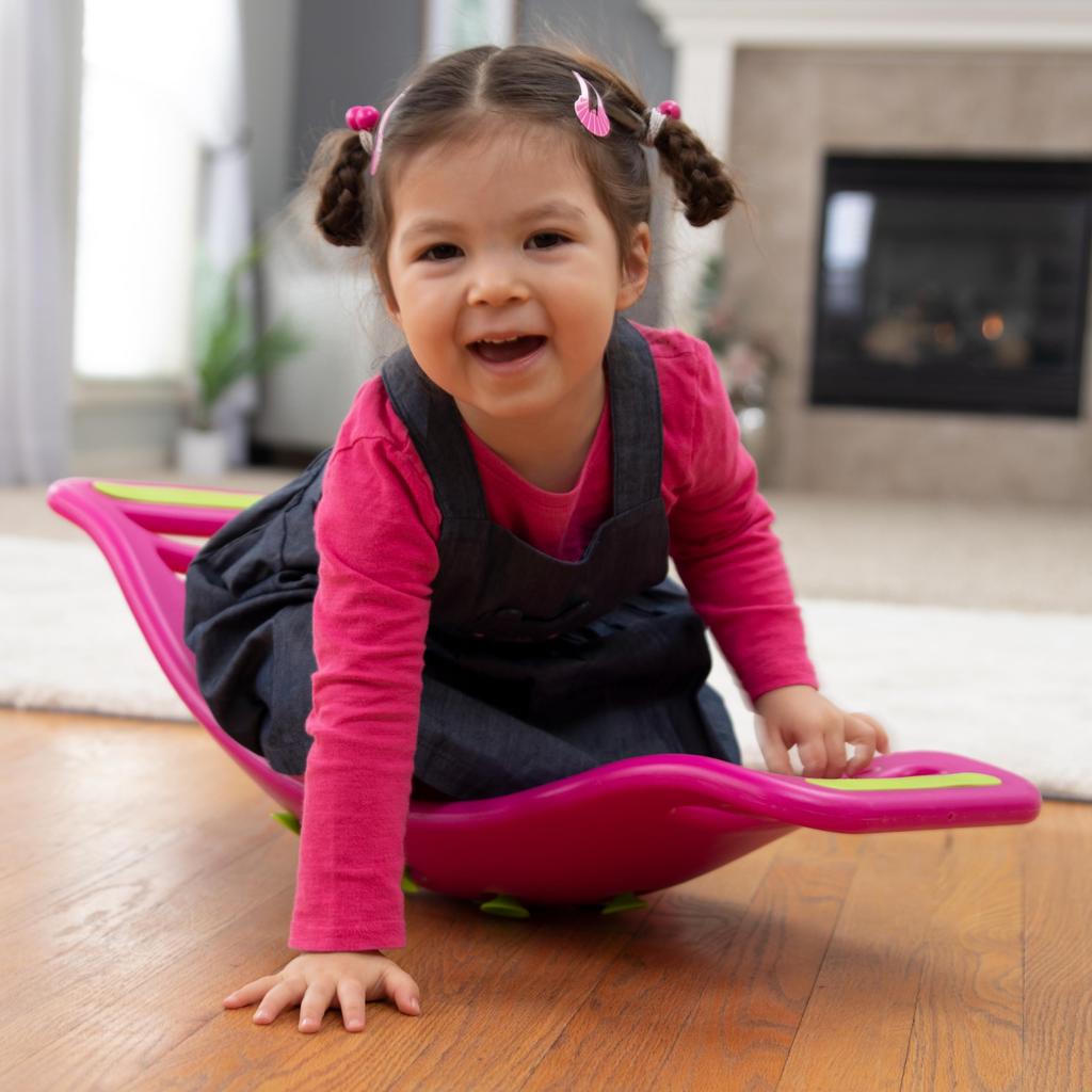 Fat Brain Toys Teeter Popper Pink Balance Board Indoor Playground Equipment [Authentic] FA095-3