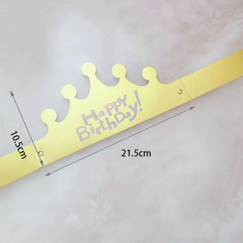 Adjustable Happy Birthday Hat Red Paper King Hats Fashion Party Hat