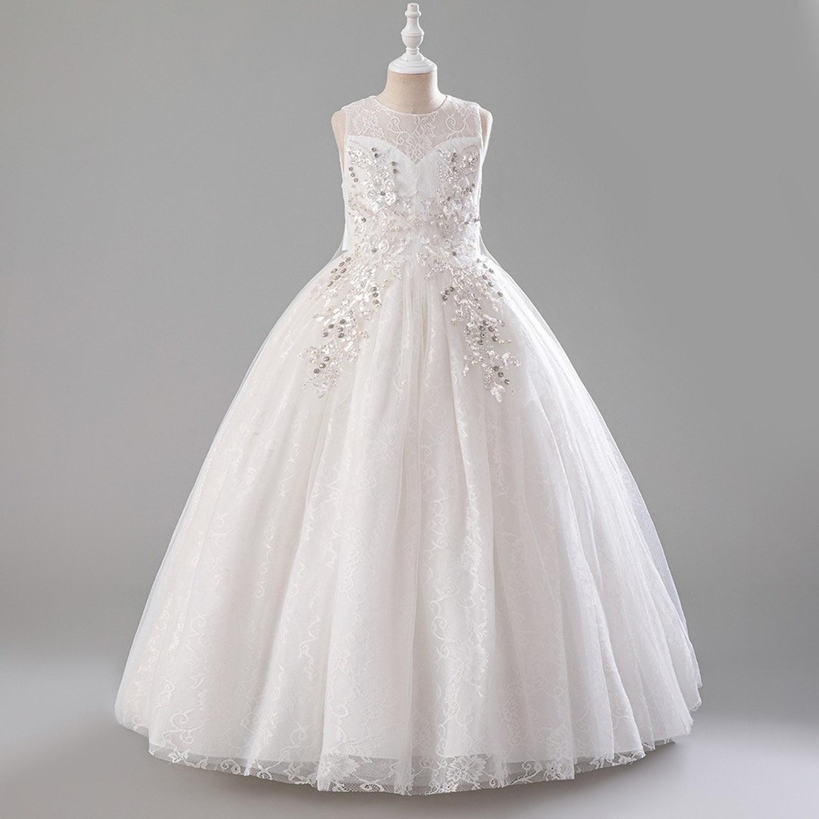 

Платье принцессы для девочек для выступления 170 белый