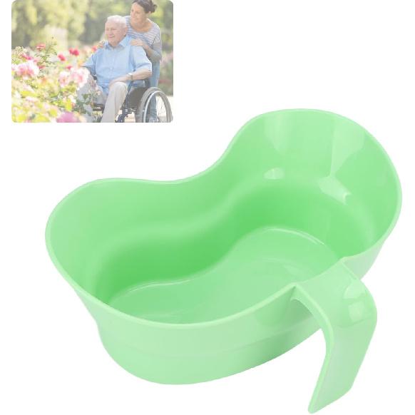 KUIDAMOS Vomit Basin Cup, Inward Curved Kidney Shaped Bowl Large Diameter Unbreakable for Bed 21 X 16 X 8 Cm