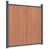 VidaXL Panneau de clôture marron 1218x186 cm WPC, clôture de jardin, clôture d’intimité, panneau de clôture en WPC 3282804