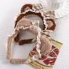 Wash Face Plush Headdress Plaid Bow Korea Style Headband Cat Ears Lace Hair Band Women Accessories