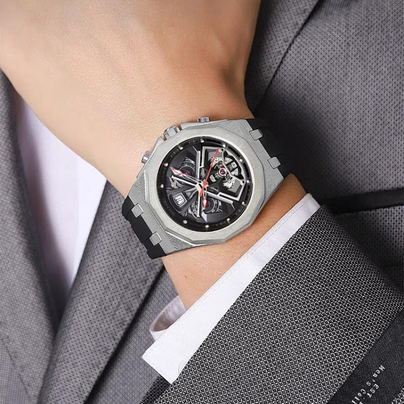 Skmei Luxus Hohl Herrenuhren Wasserdicht Herren Sport Quarzuhren Für Männer Mode Felge Männer Armbanduhr