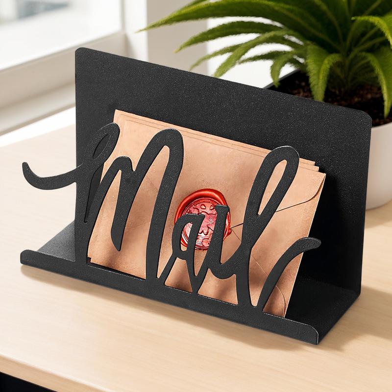 Iron Letter Holder Desk Mail Organizer Small File Holders Desktop Storage Rack for Post CardDocumentFilingFoldersPaper China Mainland 2590₽