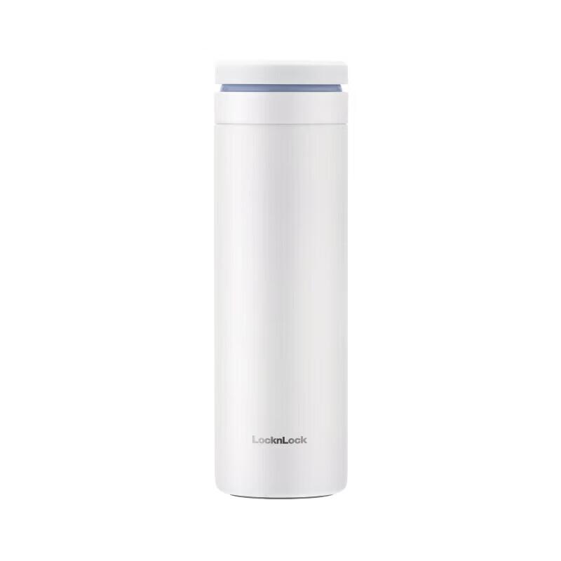 Lock&Lock Soft White 440mL Thermal Flask with Tea Infuser