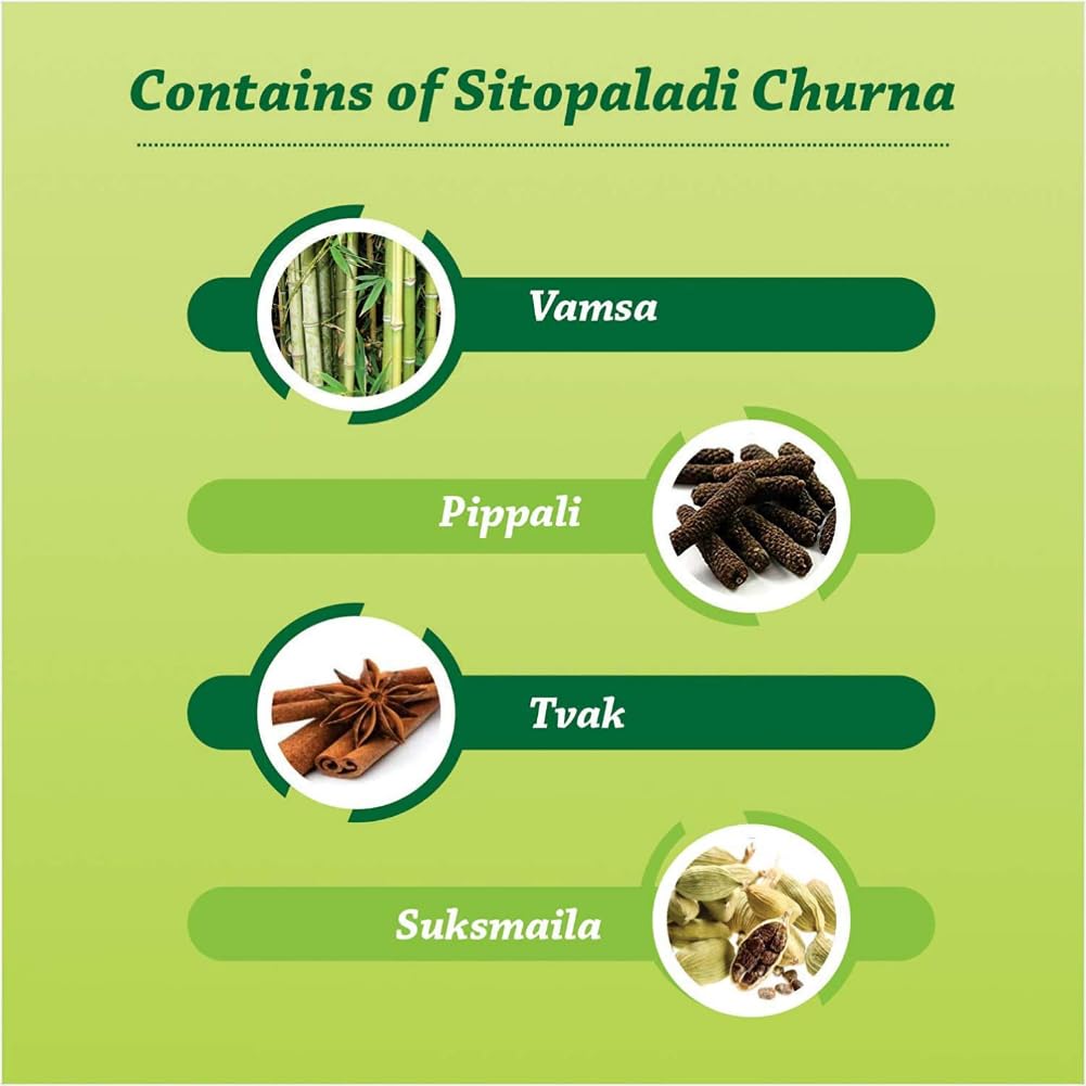 Baidyanath Asli Ayurved Sitopaladi Churna 60 G X  Pack of 2 for Cough Relief and Wellness Support