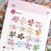 20 ks Smíšené Barevné Pryskyřičné Květiny Lily Charmsy pro Nehtové Umění Gradientové Ledově Průhledné Želé Lily Dekorace pro Nehtové Umění DIY Část pro Manikúru