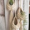 1 Pcs Hand-woven Bohemian Tapestry Net Air Plant Basket for Home Plant Decoration, Holiday Gift