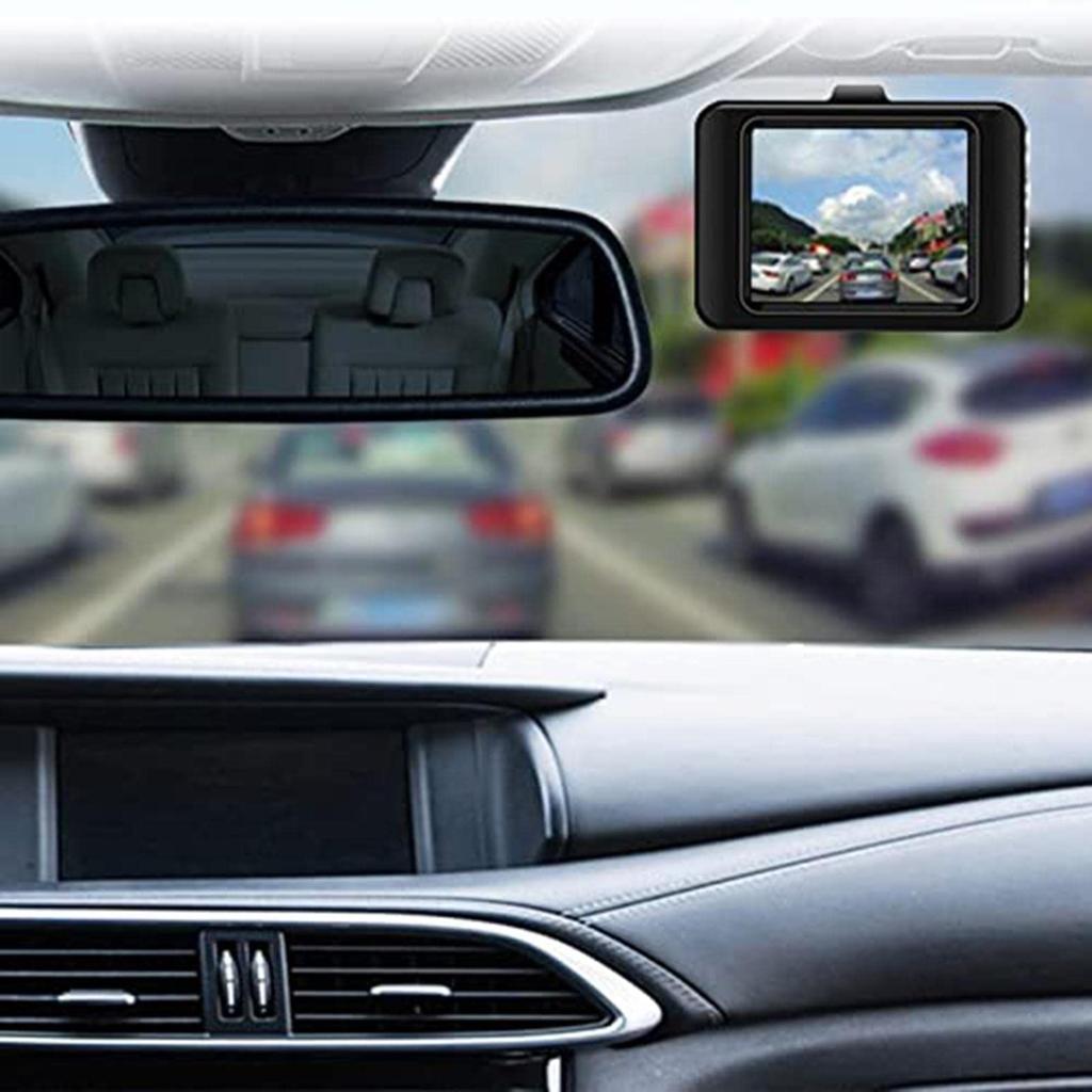 LckCryspho FHD 1080p Dash Camera Loop Recording, Night Vision Mode, 32GB SD Compatible, For Car Use, Black