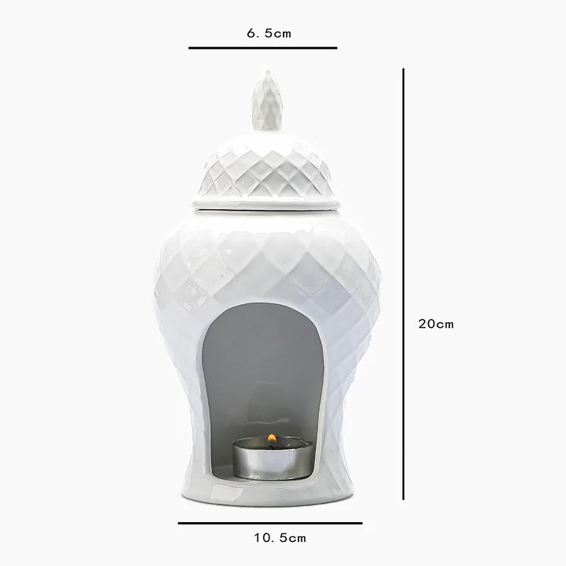 Ginger Jar Aromatherapy Furnace Ceramic Incense Candle Furnace Household Candle Ceramic Oil Lamp Furnace General Jar Ornaments