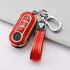3 Buttons Tpu Car Flip Remote Key Case For Fiat 500 Panda Punto Bravo Ducato Peugeot Boxer Citroen Jumper Auto Key Bag Keychains