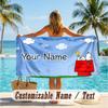 Custom Text Beach Towel, Soft Absorbent Swimming Multi-use TowelSnoopy Peanuts