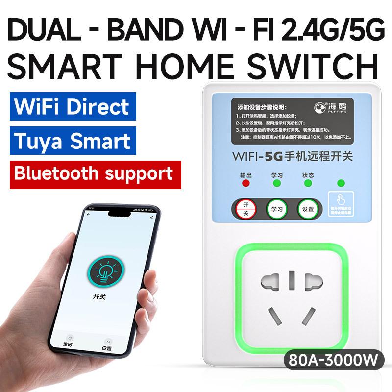 5G/2.4WIFI wireless remote control socket 220V power light socket 10A remote control switch for controlling lighting appliances