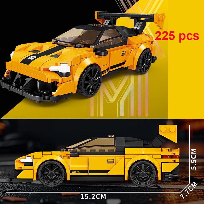 Technické Rychlé Auto Městské Vozidlo Závodní Vinylové Auto Stavebnice Sada Sportovní Auto Garáž MOC Kreativní Hračky Vzdělávací Dárek