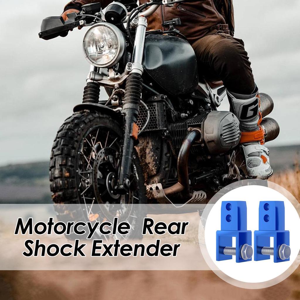 2 Stück Stoßdämpfer-Verlängerungen Höhenerweiterung Dämpfer-Riser-Adapter Mit Schraube Aluminiumlegierung Motorrad Stoßdämpfer-Riser-Halterungen