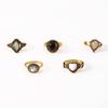 Rings, Vintage Fashion Opal Black Diamond Combination Set 5-Piece Ring Set