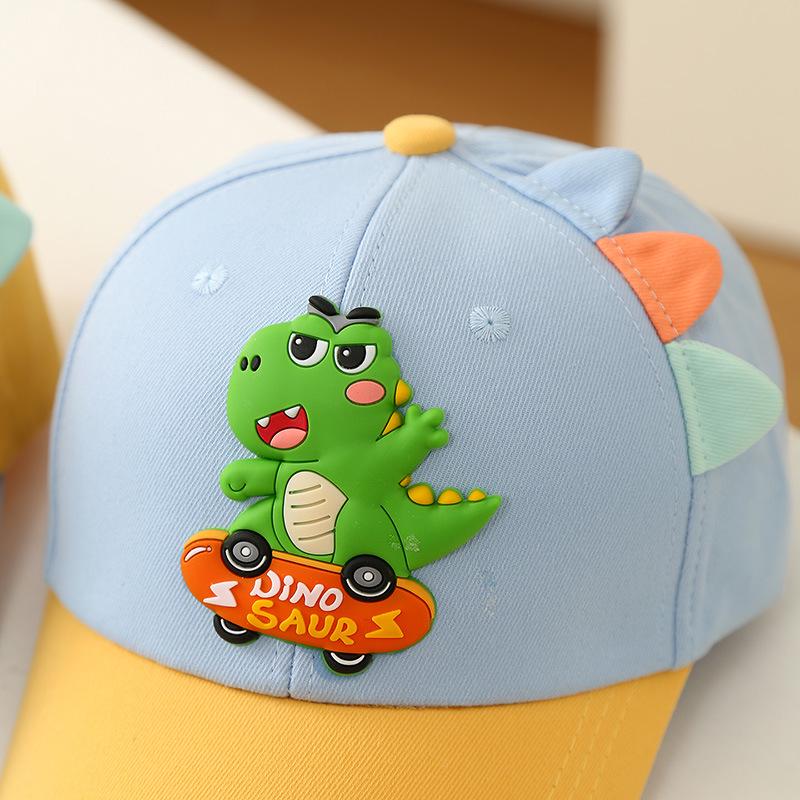 Children's Dino Cartoon Baseball Cap - Cute Duckbill Hat for Boys & Girls, Spring Sun Protection for Outdoor Play
