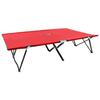 VidaXL Folding 2-Seater Chaise Lounge Red Steel
