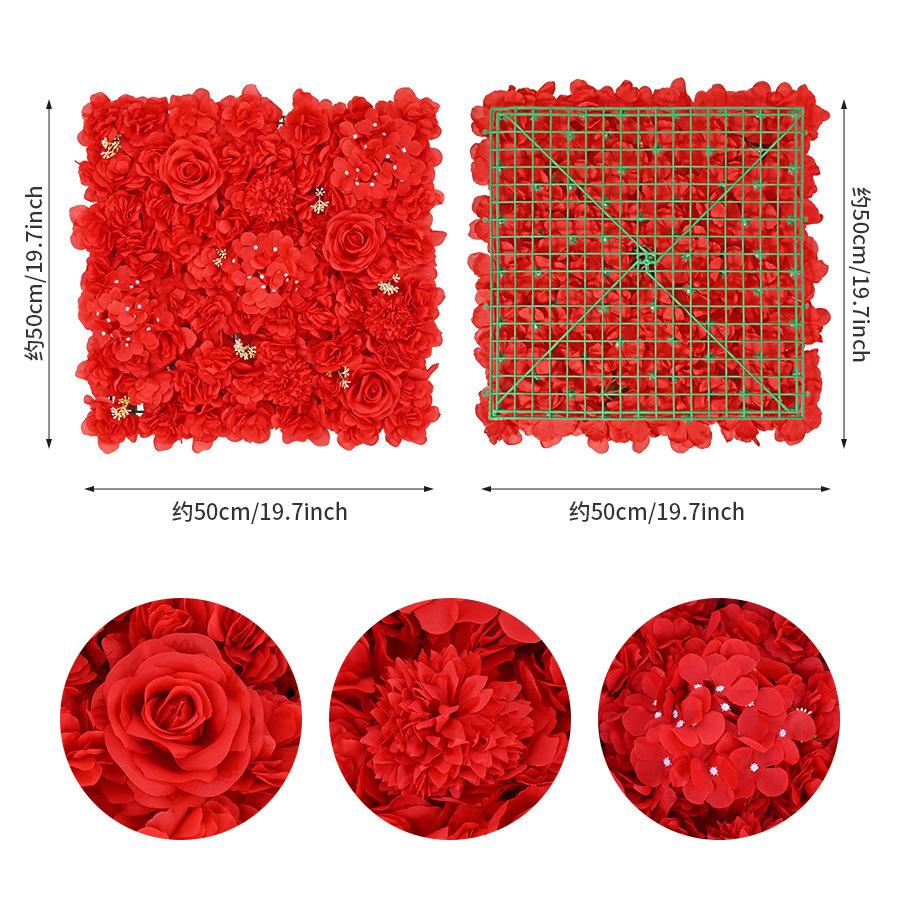 

50 * 50 см имитация цветочной стены фоновая стена гортензия роза стена свадебное украшение свадебная студия изображение стена красный