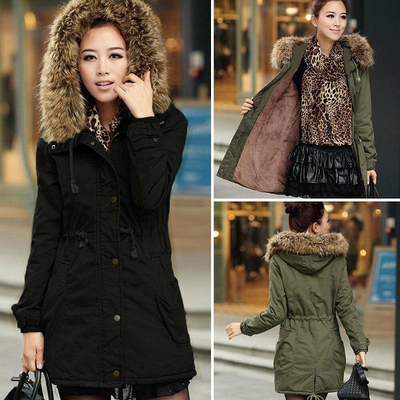 Women's Cotton Padded Winter Down Coat Jacket Thicken And Warm Long Parka For Cold Weather
