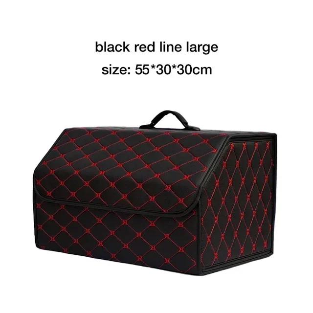 Car Trunk Storage Box Large Capacity Multiuse Tools Storage Bag Auto Leather Stowing Tidying Folding For Emergency Storage Box