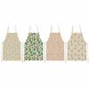 Flower Print Floral Print Apron Soft Fabric Baking Aprons New Plant Aprons  Baking