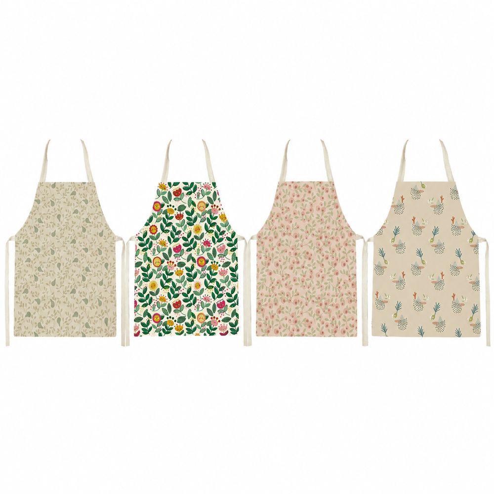 Flower Print Floral Print Apron Soft Fabric Baking Aprons New Plant Aprons Baking