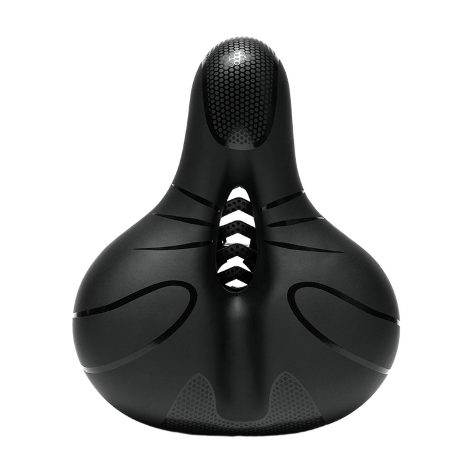 

Bike Seat for Men Women Waterproof Accessories Wide with Reflective Strip Comfort Soft Indoor Outdoor Center Cutaway Bike Saddle чёрный