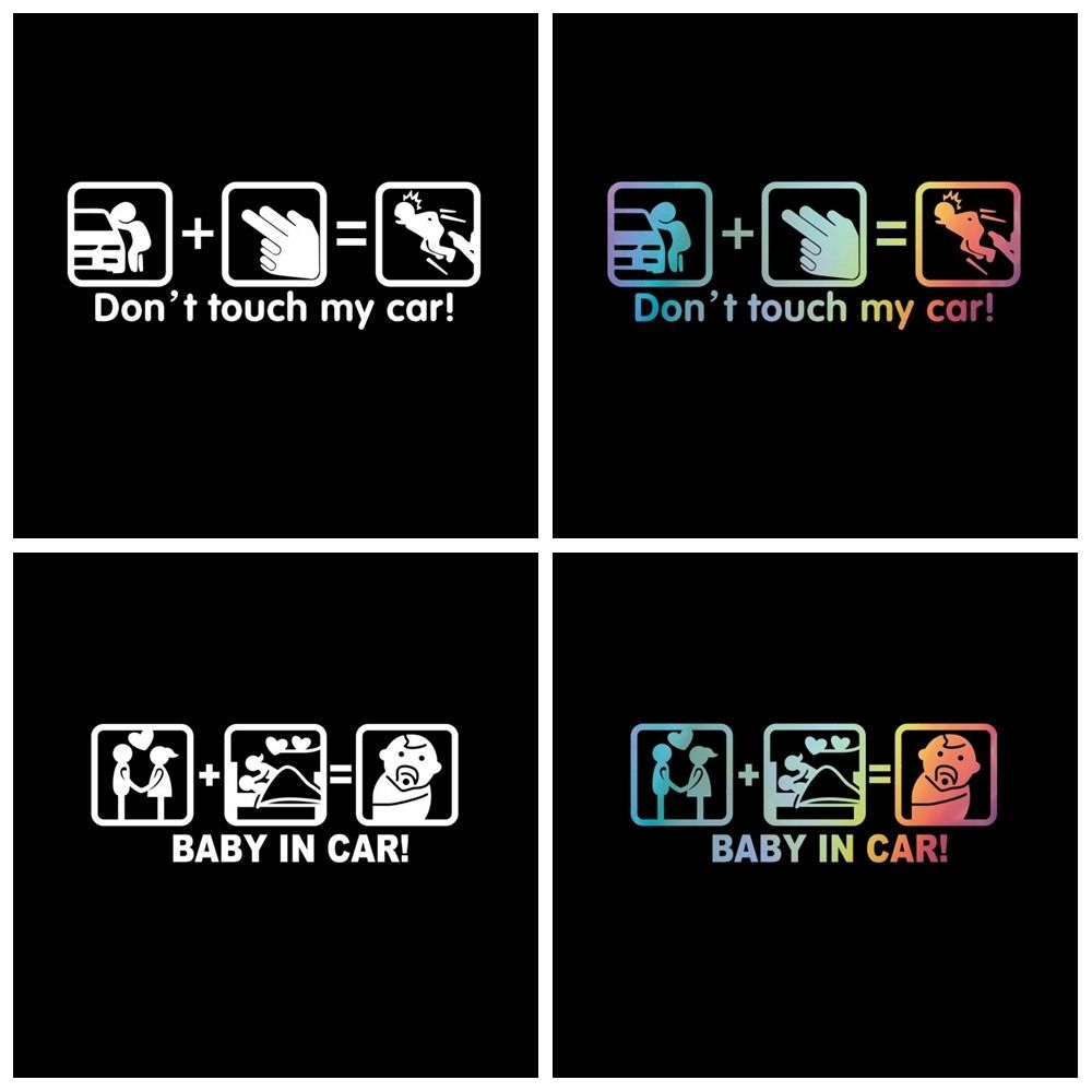

Creative PVC Car Stickers Decoration Cool Decals Classic Toy Warning Stickers Car Body