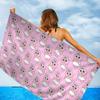 Kawaii O-Opanchu Usagi Beach Towel Cartoon Cute Summer Kids Large Bath Pool Beach Towel Microfiber Absorbent For Swimming Travel