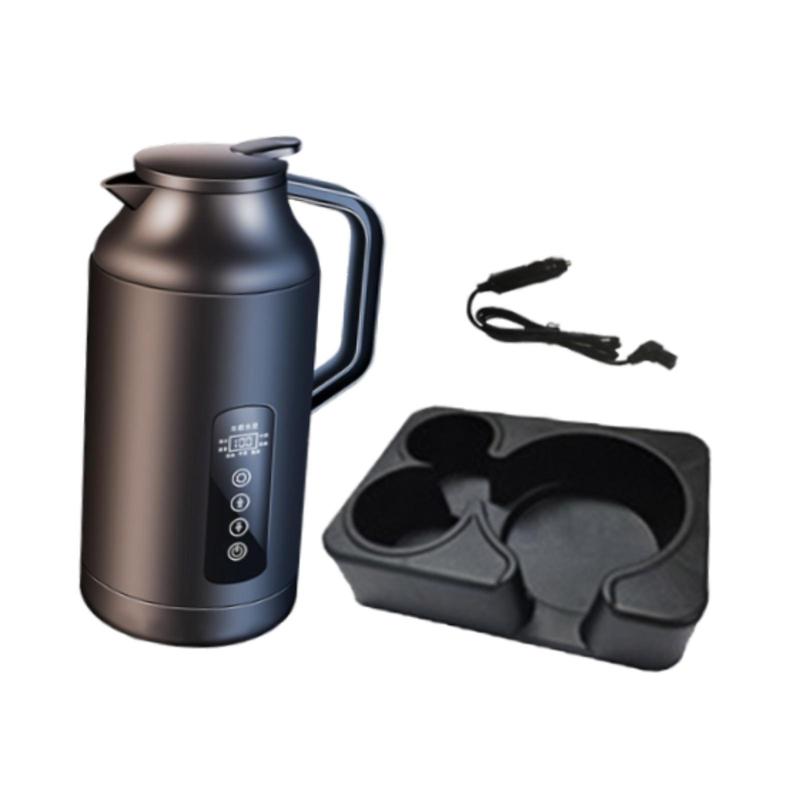 1.5L Kettle Boiler Large Capacity High Power Good Insulation 12V 24V Universal for Outdoor Camping Home Use Truck Road Trip No Base