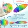 Colorful Worm Slug Fidget Toy, Bendable Elastic Sensory Toy, Funny Pocket Stress Relief Gifts