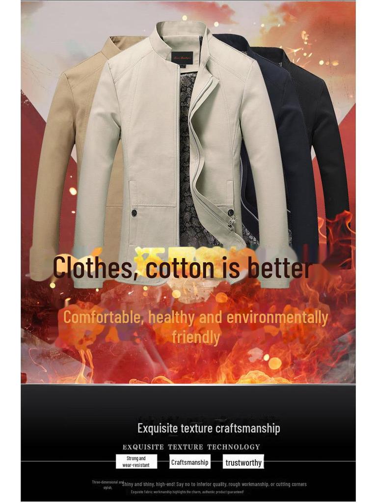 Kurtka w stylu europejskim ze stójką i spranym kołnierzem - kolekcja jesienna 2021, odzież na każdą porę roku