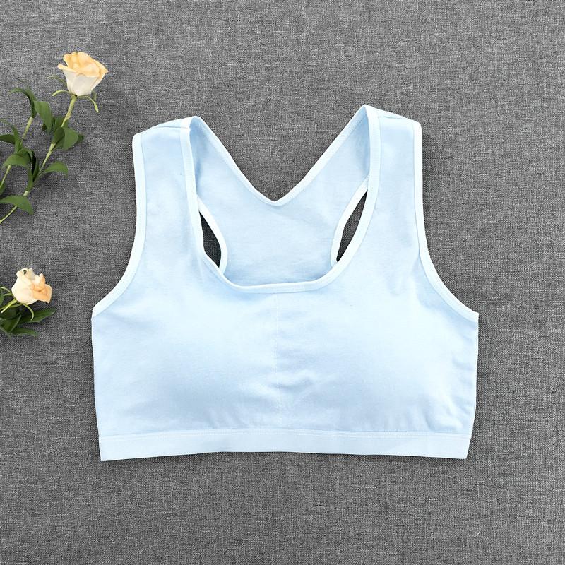 Girls Wireless Sports Training Bra for Students, Developmental Tank Top Kids Tube Top